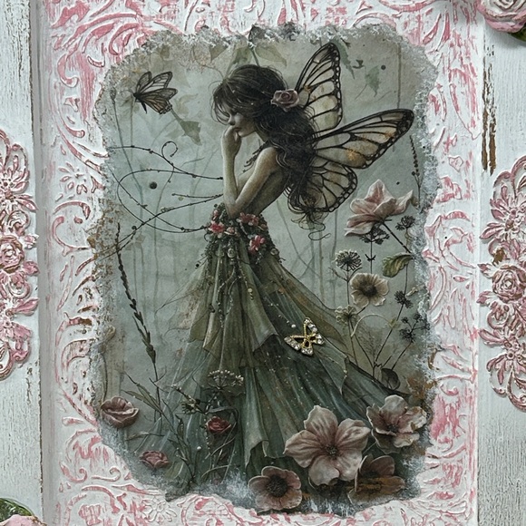 Fairy Art Decor with Pink and White Frame - Picture 4 of 12